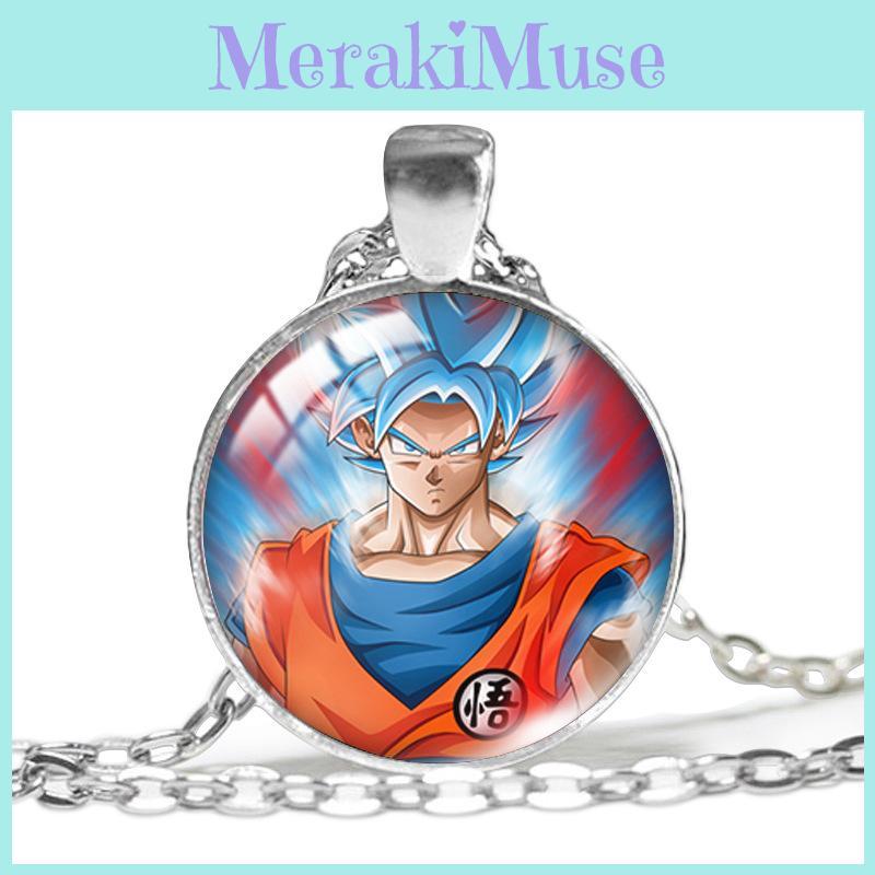 Потрясающее аниме-ожерелье Семь Драконьих Жемчужин с геометрическим стеклянным кулоном