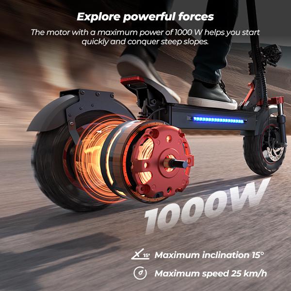 iScooter IX5s 11-inch Off-road Electric Scooter, 1000W Motor, 48V15Ah Battery, Max. Speed 45 Km/h, Double Shock Absorption Front and Rear