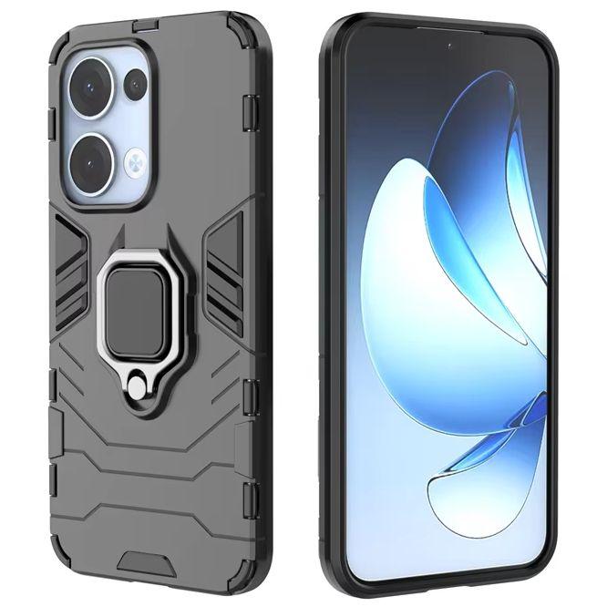 Для Reno 13 Pro 5G чехол противоударный бронированный металлический чехол-кольцо для OPPO Reno13 Pro Reno13Pro 5G магнитный автомобильный держатель чехол для телефона