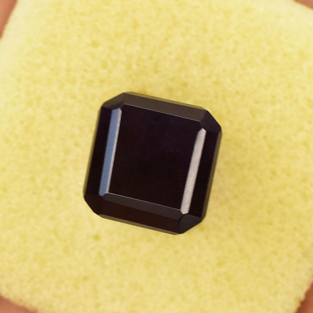 15MM Natural Purple Amethyst Cube Cut 34.2 Ct Certified Flawless Loose Gemstone