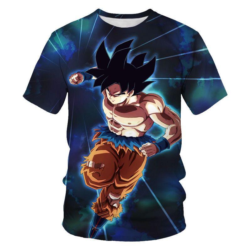 Летняя новая футболка Dragon Ball Cartoon Anime с 3D-принтом 2024 года, модная универсальная футболка с короткими рукавами для учеников начальной и средней школы