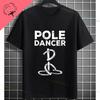 Это работает на Иисусе Графическая футболка для pole dance Хлопковые повседневные футболки с коротким рукавом В стиле хоррор Идеальный подарок для любителей танцев