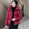 Носить одежду с хлопковой подкладкой, женская короткая зимняя новая одежда-хлеб, одежда с хлопковой подкладкой, воротник-стойка, маленькая куртка с хлопковой подкладкой, маленькое пальто.