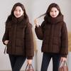 Новая хлопковая куртка Маленькая короткая студенческая с капюшоном свободная и тонкая куртка-хлеб Зима