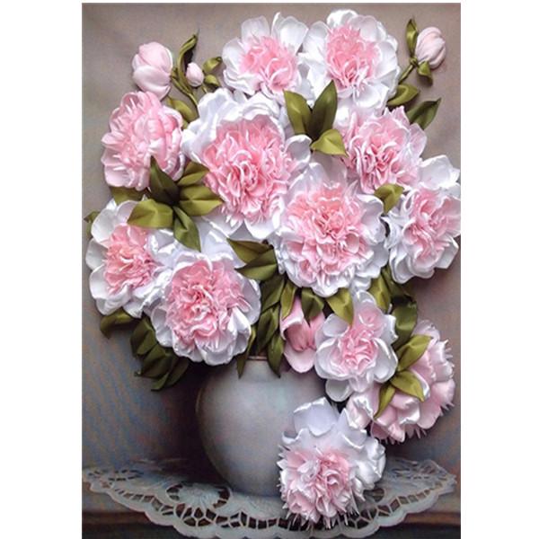 5D DIY Полный Круглый Алмазная Картина Цветочная Ваза Алмазная Картина Вышивка Крестом Алмазная Вышивка