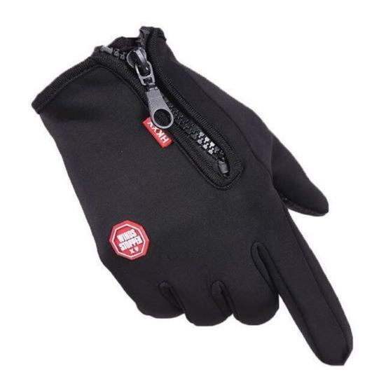 1 пара зимних перчаток, водонепроницаемые, износостойкие, противоскользящие, для велоспорта, скалолазания, на молнии, толстые, плюшевые, ветрозащитные, для сенсорного экрана на пять пальцев, для спорта на открытом воздухе, для вождения