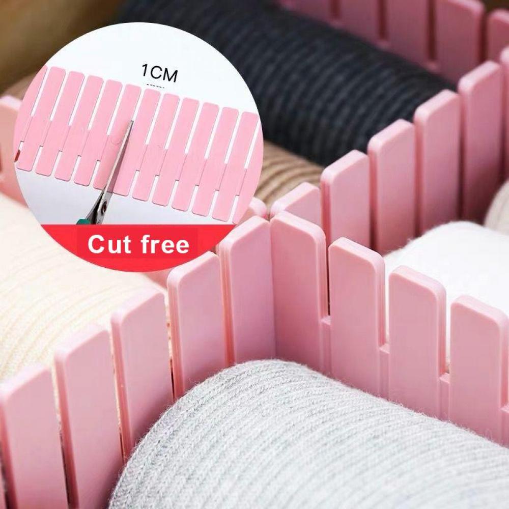 4 шт. DIY Регулируемая перегородка для хранения Пластиковый разделитель для ящиков Комбинированная перегородка для экономии места Органайзер для шкафа
