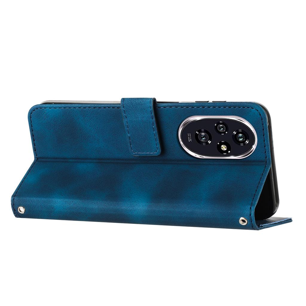 Для Honor 200 Pro 5G Чехол Кожаный Кошелек Книжка Чехол для Телефона с Держателем для Карт Треугольный Узор