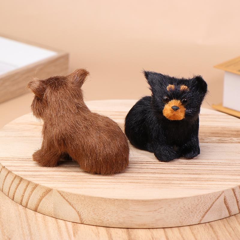 Милая имитация бурого медведя, фигурки животных, модель, миниатюрные украшения животных, рождественский подарок, декор для рождественской елки