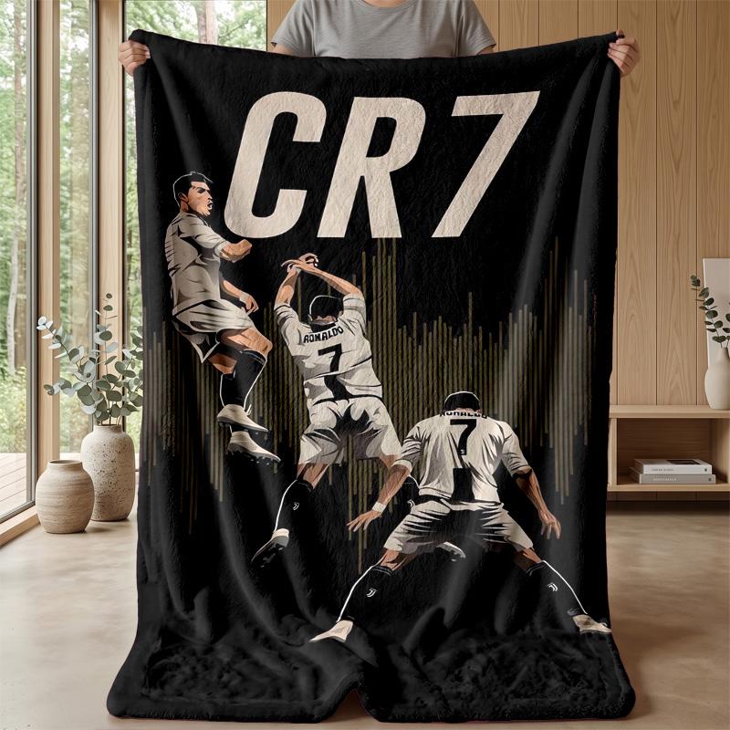 Cristiano Ronaldo Theme blanket Soft Flannel Blanket Plush Throw Blanket Cozy Sofa Bed Blanket for Home Decor