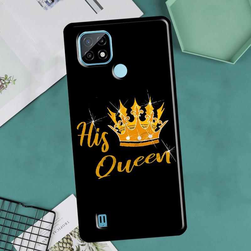 Чехол Crown QUEEN & KING для пар OnePlus Nord 2 9 10 Pro 9R 10R 8T Чехол для Realme GT Master Neo 2 3 8i 9i 8 Pro