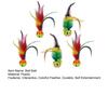 5Pcs Interactive Cat Feather Toy, Cat Balls, Feather Balls with Loud Bell Inside for Kitty Kitten Scratching Exercise Indoor