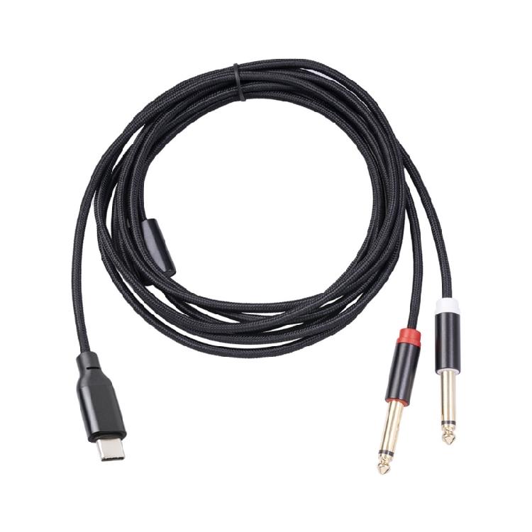 Кабель USB C на 6,35 мм TRS Кабель Type C на двойной 6,35 мм Широкая совместимость