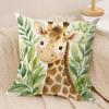Safari Animal Art Cushion Cover Pillow Case Short Plush Square Throw Pillow Covers Pillowcase Sofa Home Decor Gift