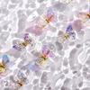Стерео-бабочка для дизайна ногтей Smart Symphony Spring Butterfly Movable Alloy Edition Resin Aurora Powder Nail Art Jewelry