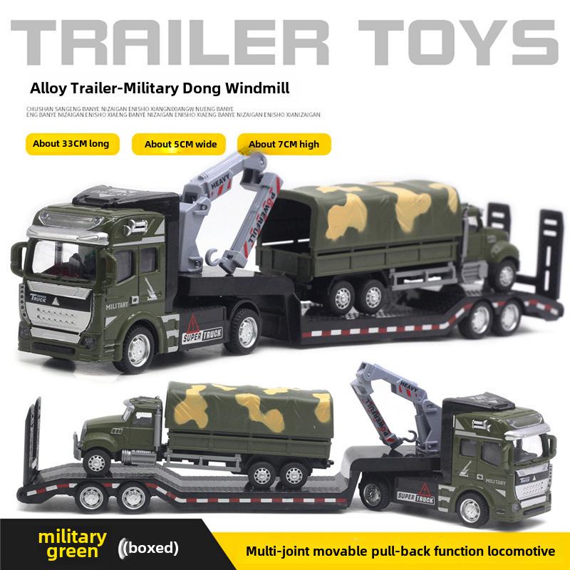 Трансграничный сплав большой инженерный транспортный грузовик тягач модель игрушка для мальчиков с английской упаковкой