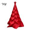Durable Smooth Surface Holiday Figurine 3D Printed Pleated Christmas Tree Ornament, Small Wavy Desktop Exquisite Mini for Entrance Decoration