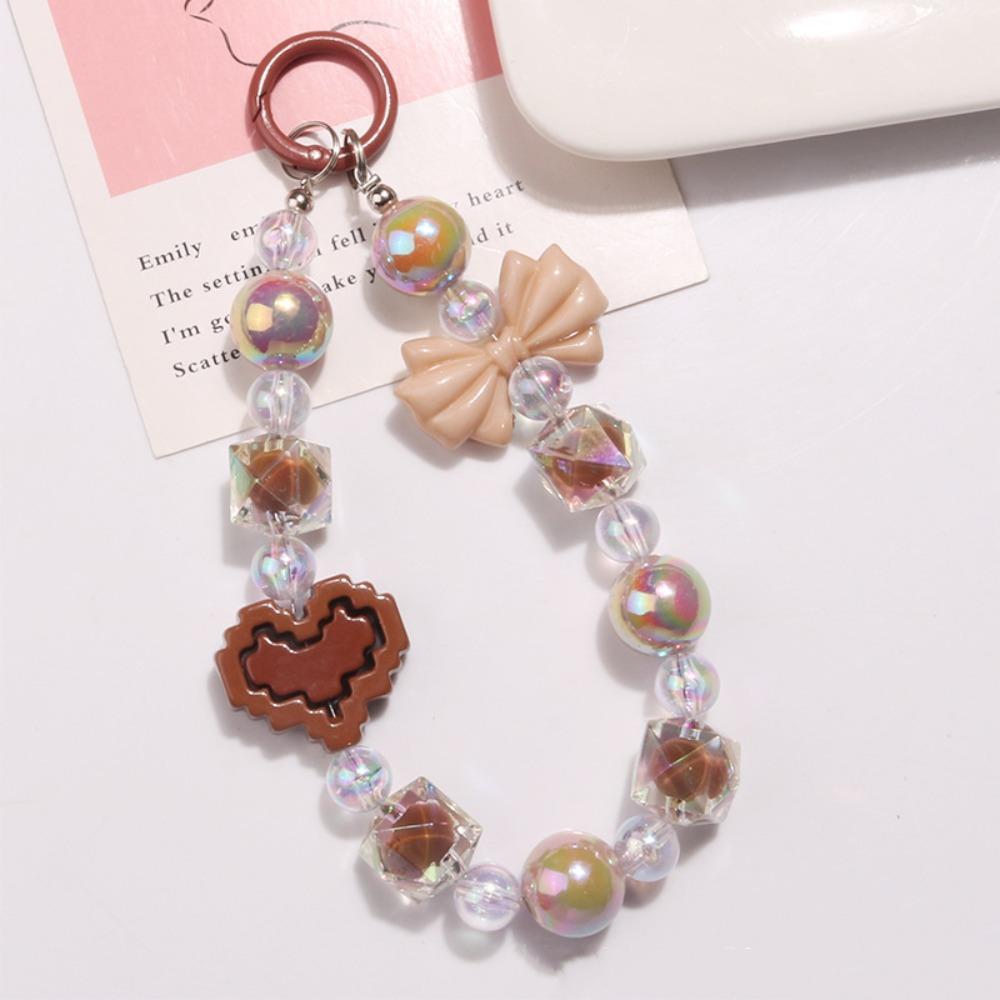 Cute Bow Colorful Phone Lanyard Star Glitter Wrist Straps  Phone Accessories