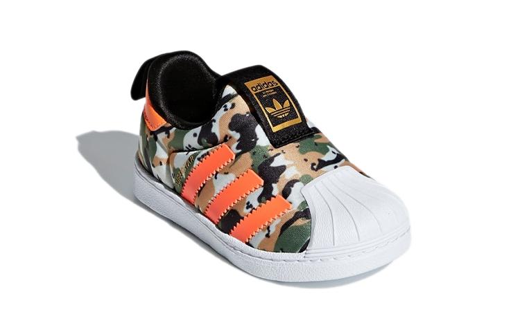 adidas Originals Superstar Collection 360 I Низкие Скейтбордические Кроссовки Оранжевый Белый Для Младенцев И Малышей F36794