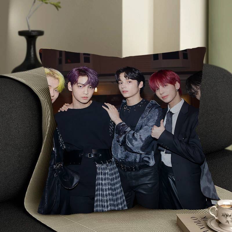 Kpop T-TOMORROW X TOGETHER TXT Наволочка для подушки-подушки Подушка для дивана автомобиля Чехол для подушки на Рождество 40x40см 45x45см