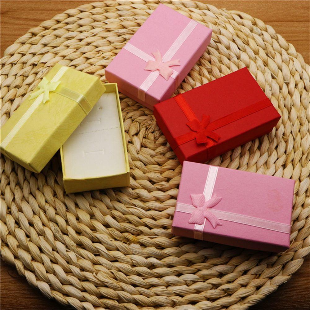 Модная шкатулка для украшений в виде банта, браслетов, колец, сережек, ожерелий, подвесок, квадратная витрина для украшений, подарочная упаковочная коробка