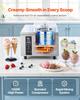 Commercial Hard Ice Cream Machine, 500W 5L per Hour, Gelato Hard Serve Ice Cream Maker with 2.8L 304 Stainless Steel Cylinder, Auto Clean LED Panel