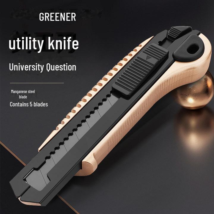 Green Forest Heavy-Duty All-Steel Utility Knife: Industrial-Grade, Thickened, Durable, Large Wallpaper & Paper Cutter