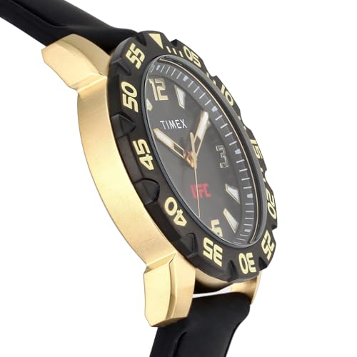 Мужские кварцевые часы TIMEX UFC, водонепроницаемость 5 АТМ, минеральное стекло, черный циферблат, TW2V84400 [Оригинал]