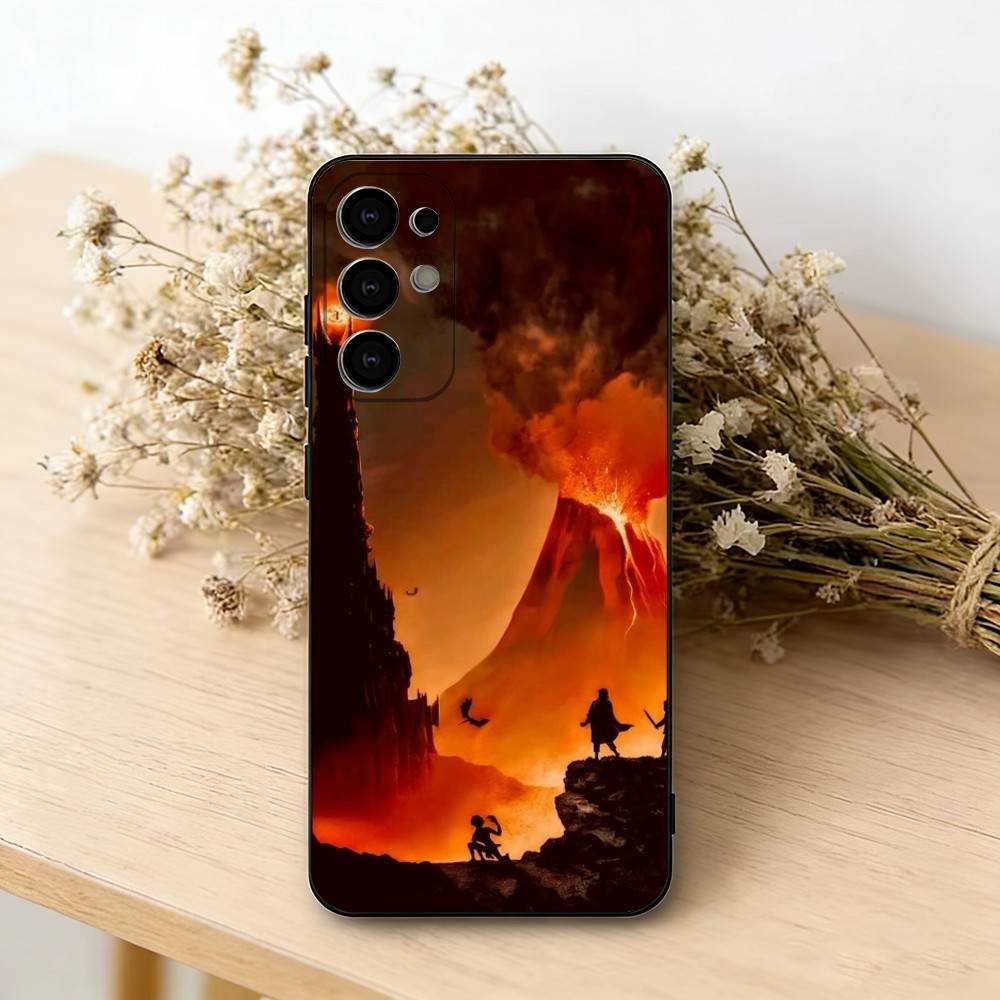 Чехол для телефона L-властелин R-колец Черный Силикон Мягкий Для Samsung S25,S24,S21,S22,S23,S30,Ultra,S20,Plus,Fe,Lite
