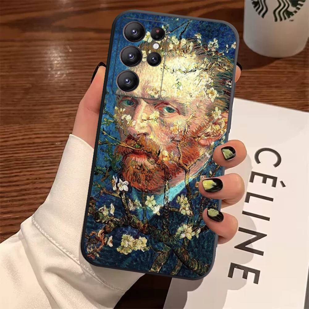 Ретро Кейс-палитра Ван Гога для Samsung Galaxy Case S25 S23 S22 S21 S30 S20 S10 Ultra Plus FE Мягкое TPU Покрытие