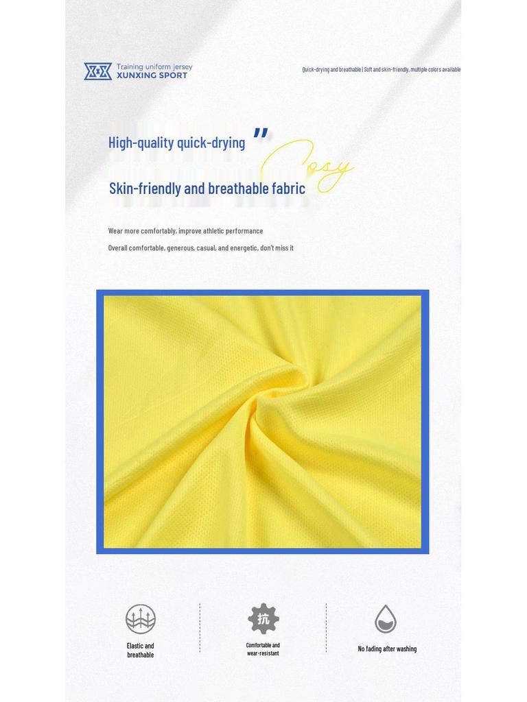 Breathable Adult Football Kit: Sweat-Wicking Jersey & Shorts Set with Short Sleeve Training Top Referee Uniform