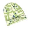 ZLIENSZUS Retro Mid-Century Modern Knit Hat for Adults - Abstract Beanie with Subtle 2D Flat Print Patterns, Warm Winter Suitable for Cold Weather, Ca
