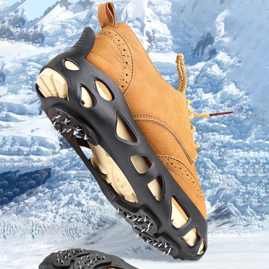 Crampons Ice Traction Cleat 30 Spikes Snow Walking Cleats Anti-Slip Boot Spikes Shoe