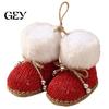 Christmas Gift Tags for Presents Knitted Boots Ornaments, Cute Hanging Plush Boot Decoration with Unique Party Favors Bell, Holiday Tree Pendant Home