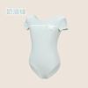 Girls Short Sleeve Ballet Leotard Kids Dance Practice Gymnastics Bodysuit Chinese Exams