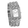 Ladies Square Watch Japanese Quartz Waterproof Watch Stylish Bracelet Watch Adult Fashion Ladies Accessories Silver
