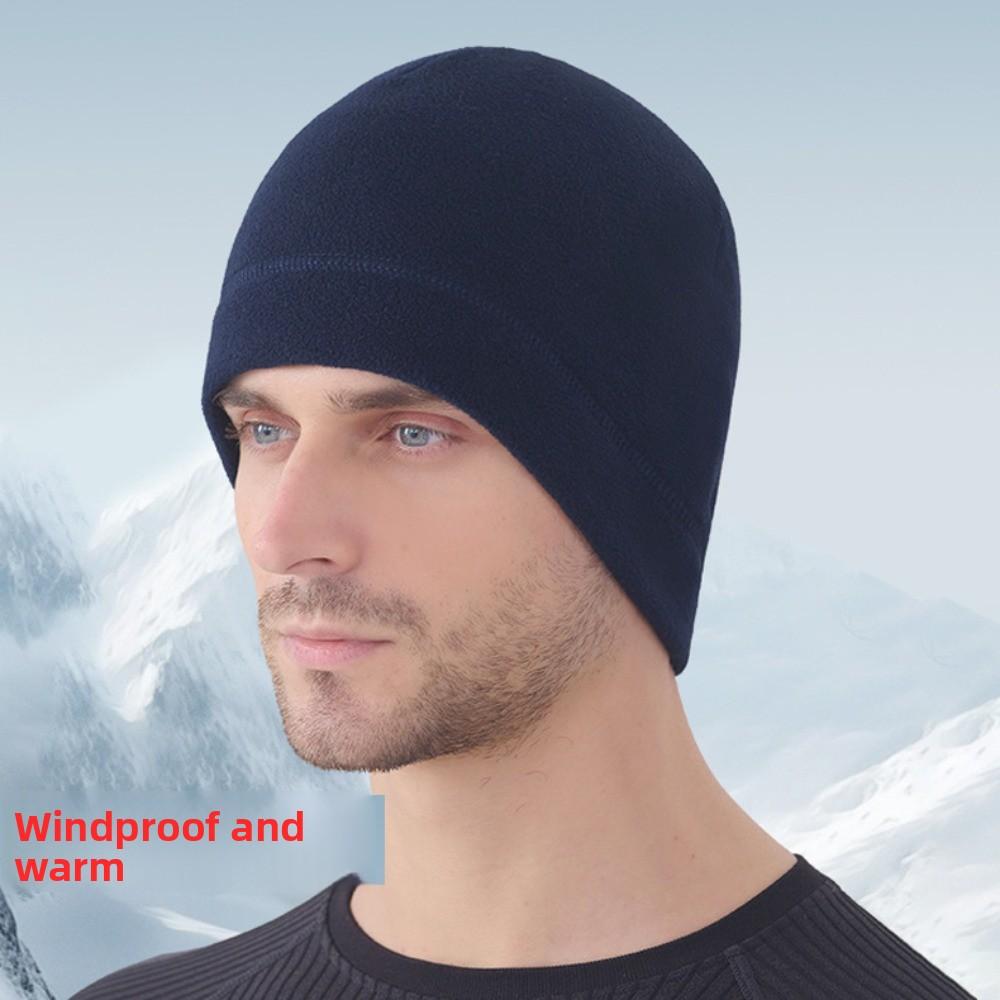 Polar Fleece Running Winter Sport Cap Warmer Outdoor Warm Hat Winter Running Hats Cycling