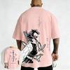 Summer Men Women Demon Slayer Shinobu Anime Printed T-shirt Fashion Y2K Casual Men and women Top Harajuku Style Streetwear