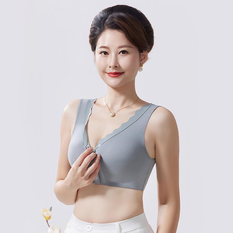 Женский бюстгальтер с передней застежкой без косточек - Теплый, Дышащий, Удобный, Зимний пуловер с начесом, Большого размера