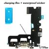 Зарядный порт-док для iPhone 7 7P 8 Plus X USB-коннектор с шлейфом микрофона + Водонепроницаемая наклейка