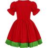 Платье Рождественского Эльфа для Девочек Детский Праздничный Костюм Эльфа Рождественский Подарок для Девочек Праздничный Наряд Нарядное Платье