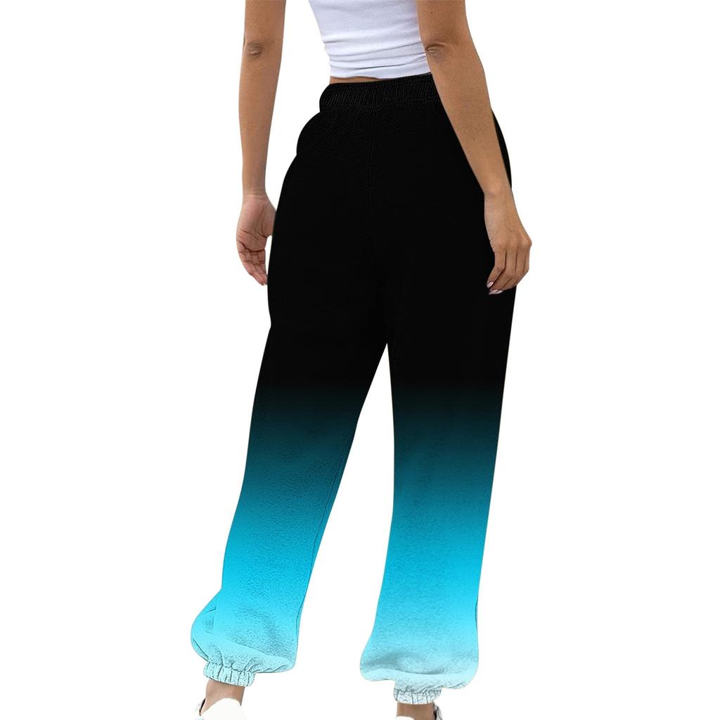 Women's Casual Fashion Printed Casual Pants, Sanitary Pants, Drawstring Elastic Waist Leggings