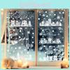 Christmas Static Cling Decals With Snowflake House Design For Windows And Glass Doors