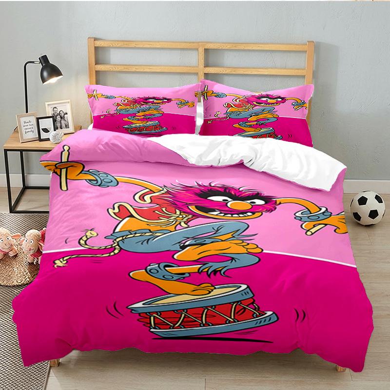 Muppet Rock Stars 3PCS Bedding set,Ideal for 1pc Duvet Cover And 2pcs Pillowcases Perfect for Fan gift,Ideal for Bedroom, Dormitory