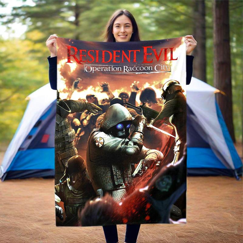 The sci-fi game Resident Evil features the Umbrella Corporation blanket a soft home furnishing nap decoration a warm Sherpa blanket for all seasons U1