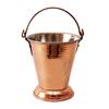 Handmade Traditional Copper Steel Serving Curry Dal Gravy Bucket Capacity 500 ML for a Vegetable Dish Serving Restaurant