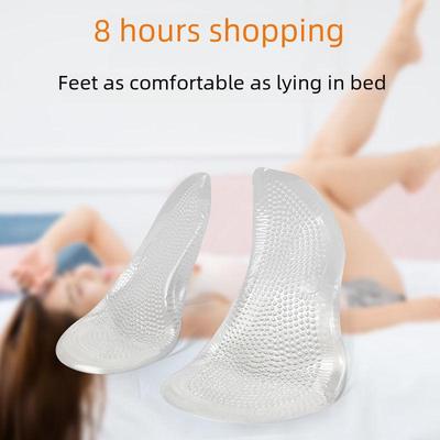 Силиконовые стельки для поддержки свода стопы при плоскостопии — облегчение боли и защита при ходьбе на высоких каблуках, 7-точечная поддержка свода стопы.