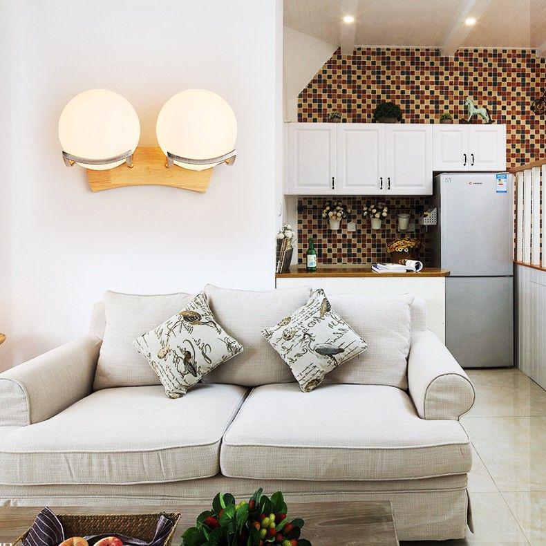 Modern Minimalist Wooden Wall Lamp for Bedroom and Aisle (Chinese and European Style)