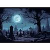 Ужасы Темный лес Призрачное кладбище Ночь Фон Плакат и принты Печать на холсте Настенная картина для гостиной Домашний декор
