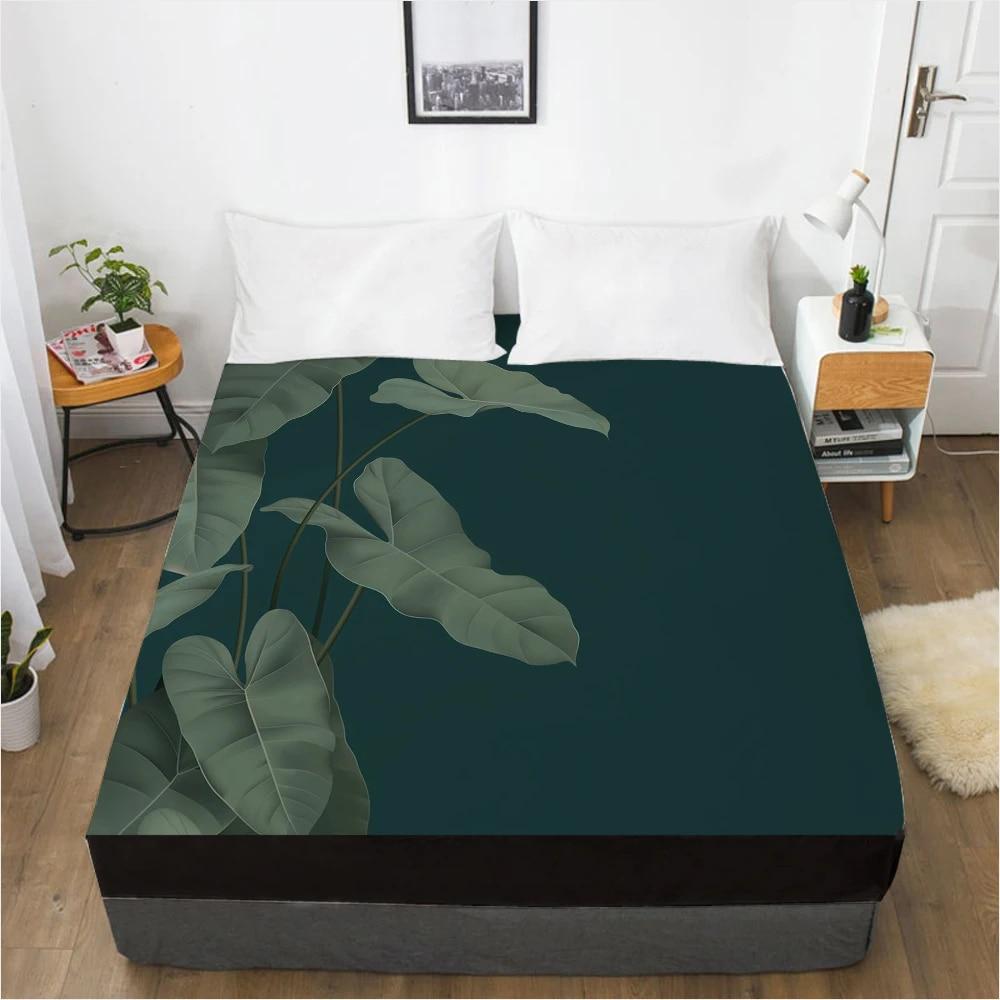 1PC Fitted Sheets Mattress Cover With Elastic Band 3D Bedsheet Linens 160x200 135x200 Bed Sheet Customize Any Size Design